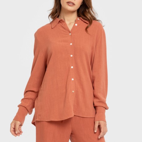 Camisa lino mujer lisa