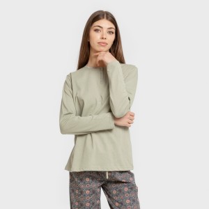 Pijama largo algodón Gabi verde claro