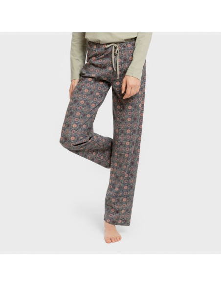 Pijama largo algodón Gabi verde claro