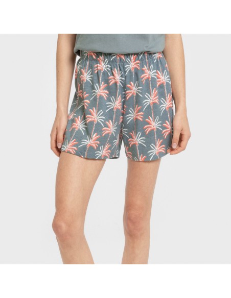 Pijama corto algodón Creta verde francés