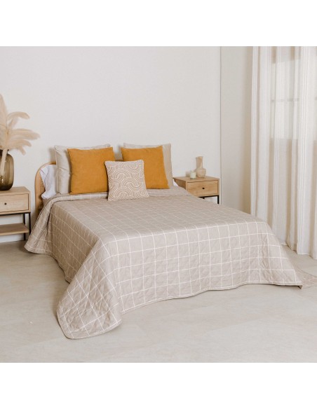 Colcha bouti Cuadro Uceda arena