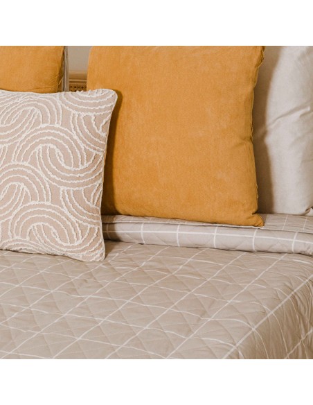 Colcha bouti Cuadro Uceda arena