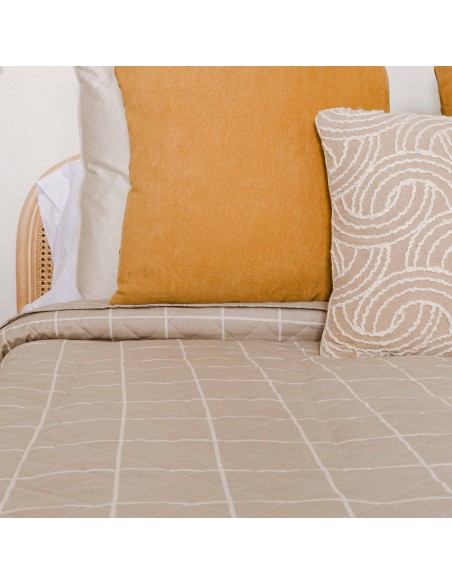 Colcha bouti Cuadro Uceda arena