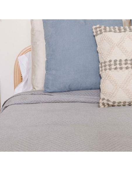 Colcha bouti lisa efecto desgastado