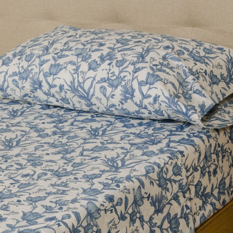 Juego de sábanas algodón Nala indigo