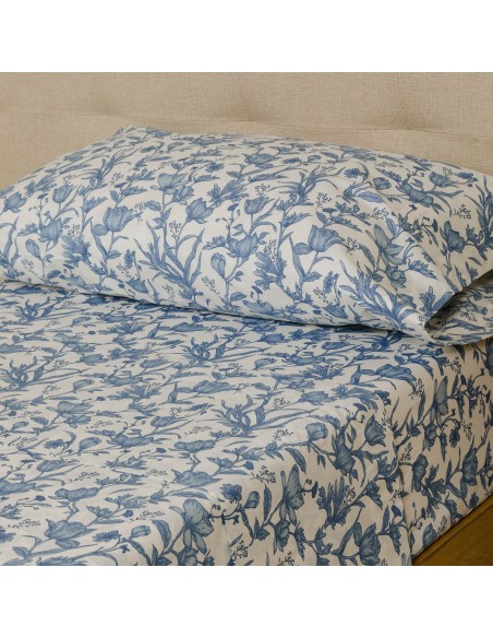 Juego de sábanas algodón Nala indigo