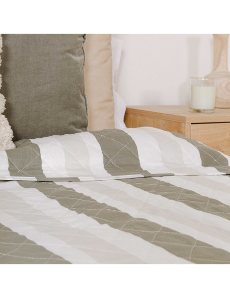 Colcha bouti Raya Calcuta verde seco