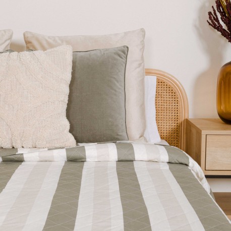 Colcha bouti Raya Calcuta verde seco