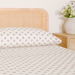 Juego de sábanas algodón Alhambra verde