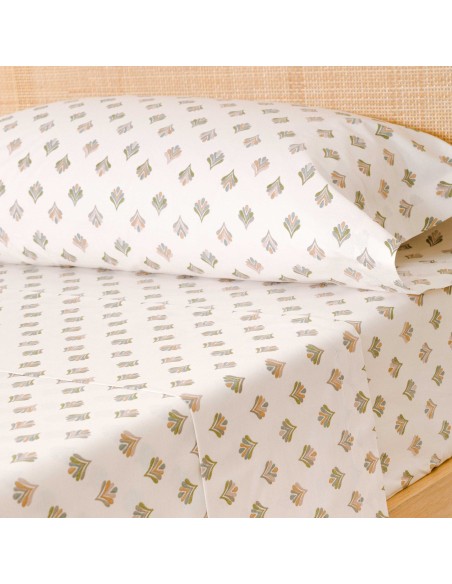 Juego de sábanas algodón Alhambra verde