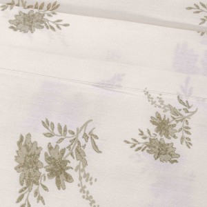 Juego de sábanas algodón percal Petri verde seco 2