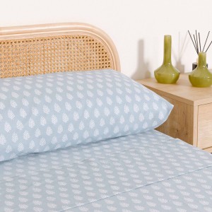 Juego de sábanas algodón percal Soma agua marina