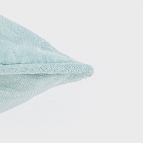 Cojín cuadrante terciopelo algodón liso - funda + relleno