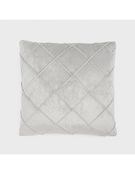 Cojín cuadrante New Rombo terciopelo liso 50x50 - funda + relleno