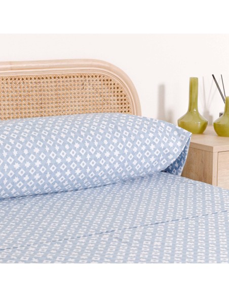 Juego de sábanas algodón Narciso indigo