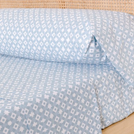 Juego de sábanas algodón Narciso indigo