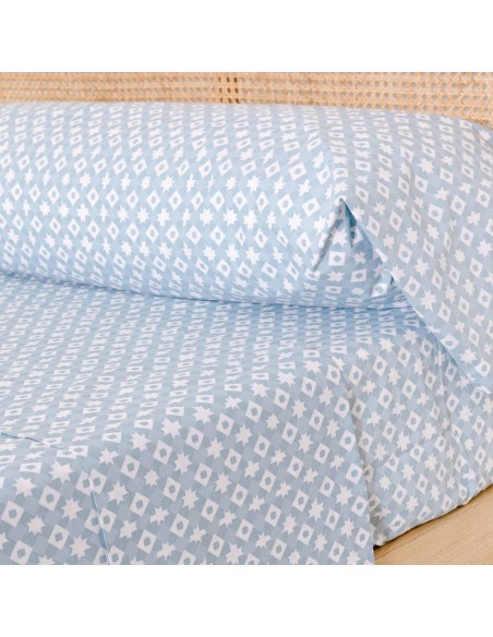 Juego de sábanas algodón Narciso indigo