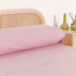 Juego de sábanas algodón Walia malva