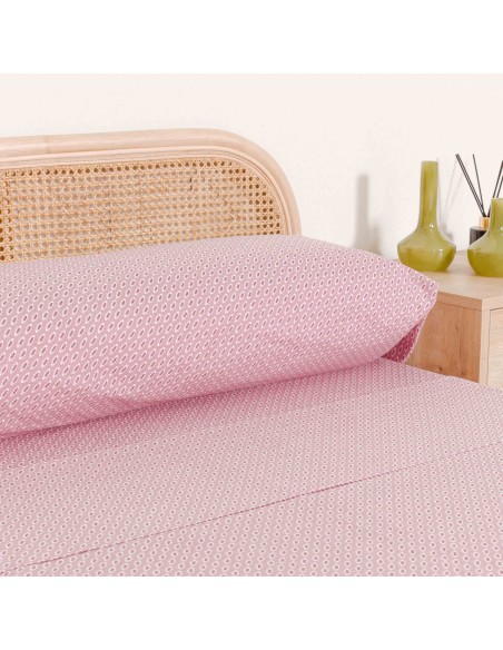 Juego de sábanas algodón Walia malva