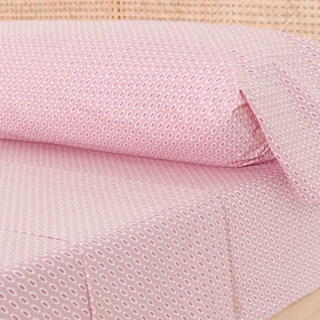 Juego de sábanas algodón Walia malva