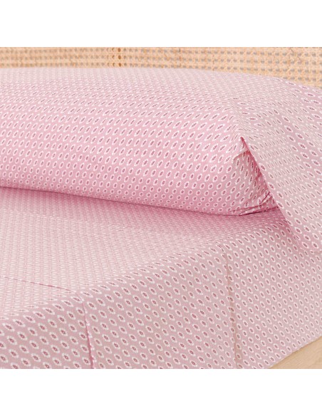 Juego de sábanas algodón Walia malva