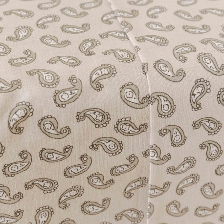 Juego de sábanas algodón Chili verde seco - topo