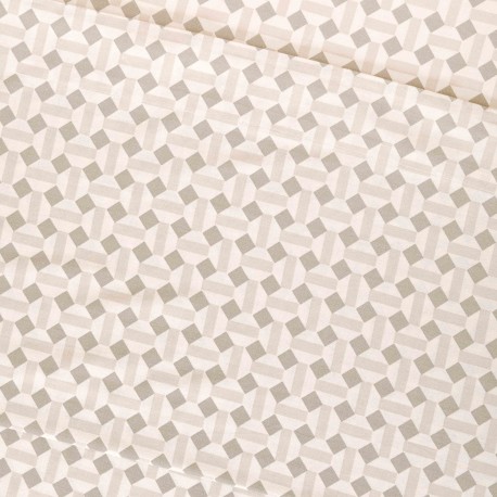 Juego de sábanas algodón Enrieta verde seco - topo