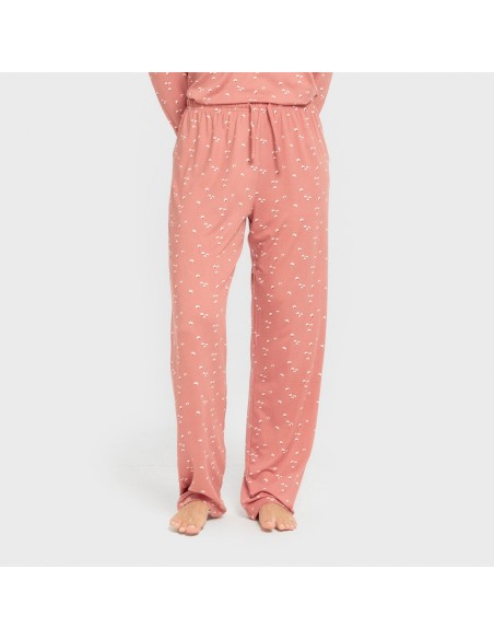 Pijama largo mujer soft Tabitha marsala
