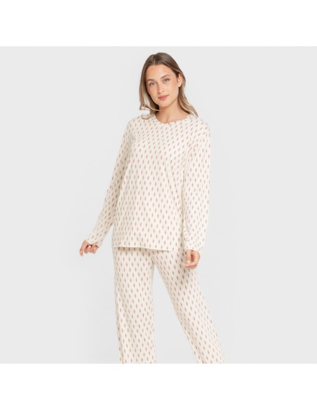 Pijama largo mujer soft Serbia malva rosa