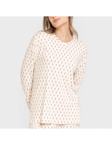 Pijama largo mujer soft Serbia malva rosa