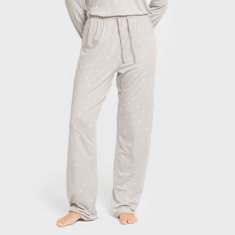 Pijama largo mujer soft Ambarina gris