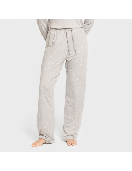 Pijama largo mujer soft Ambarina gris