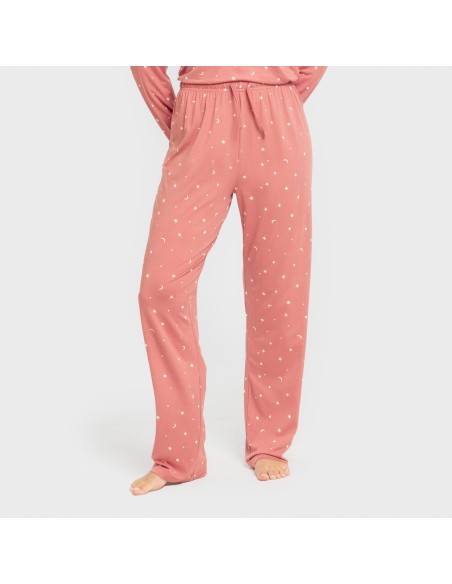 Pijama largo mujer soft Ambarina marsala