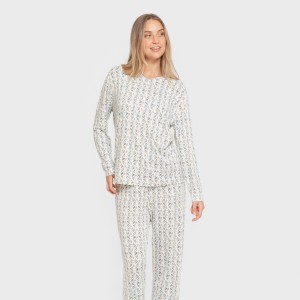 Pijama largo mujer soft Eloina agua marina