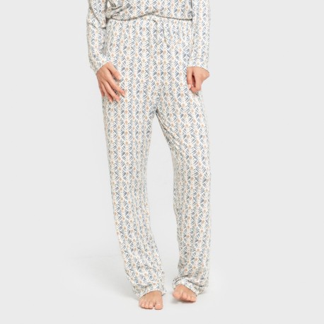 Pijama largo mujer soft Eloina agua marina