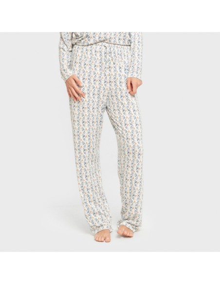 Pijama largo mujer soft Eloina agua marina