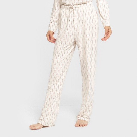 Pijama largo mujer soft Espiga berenjena