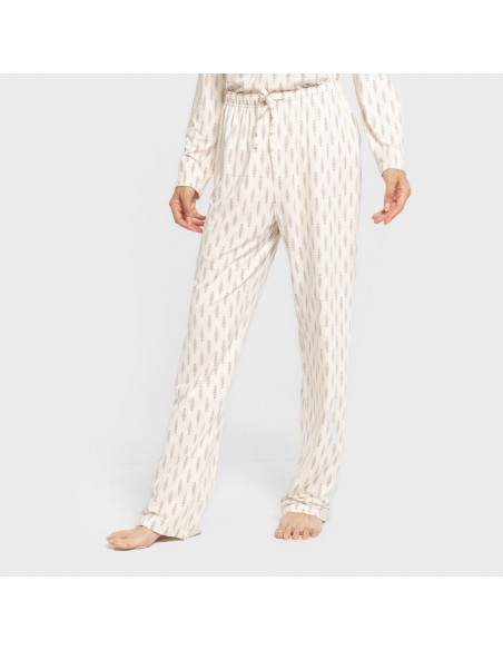 Pijama largo mujer soft Espiga berenjena