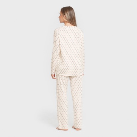 Pijama largo mujer soft Serbia malva rosa