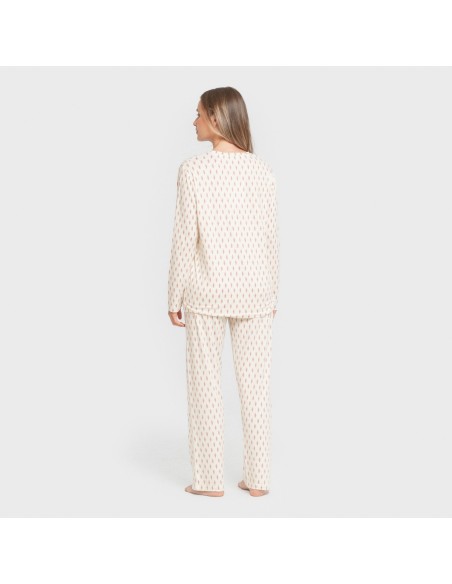 Pijama largo mujer soft Serbia malva rosa