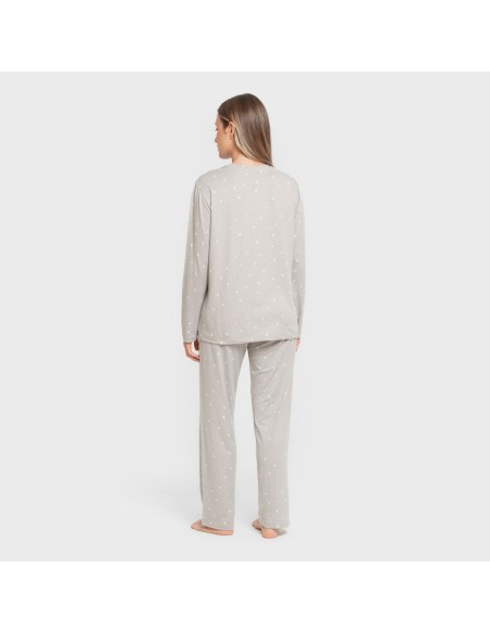 Pijama largo mujer soft Ambarina gris
