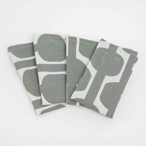 Set 4 servilletas Sunnies verde seco