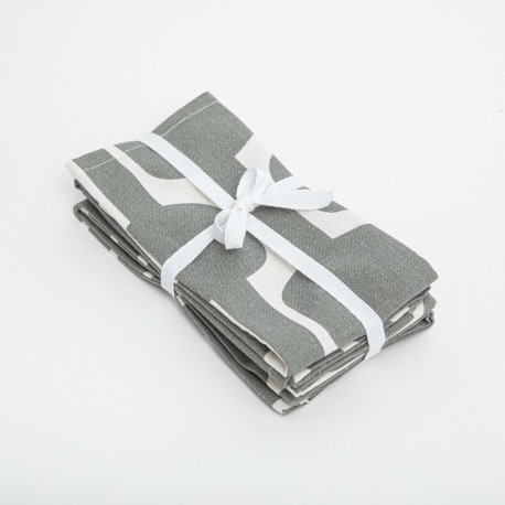 Set 4 servilletas Sunnies verde seco