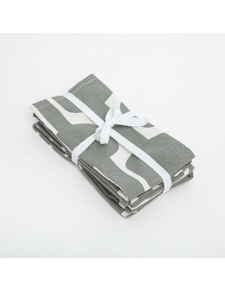 Set 4 servilletas Sunnies verde seco