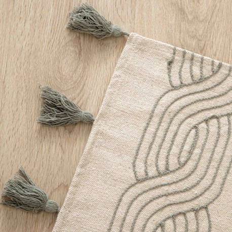 Alfombra algodón Verso verde seco