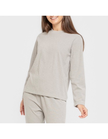 Pijama canalé Raya ancha lisa