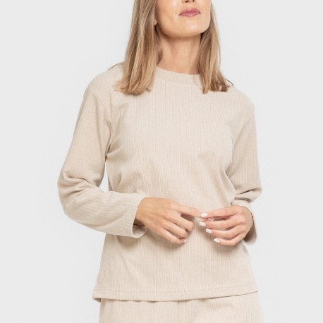 Pijama canalé Raya ancha lisa