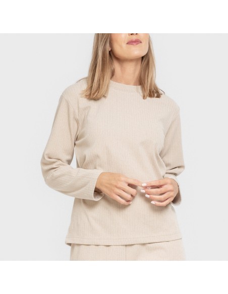 Pijama canalé Raya ancha lisa