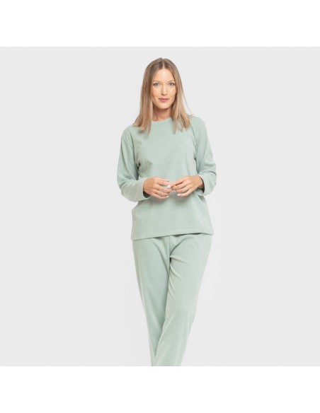 Pijama canalé Raya ancha lisa