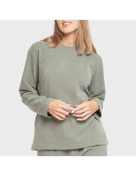 Pijama canalé Raya ancha lisa